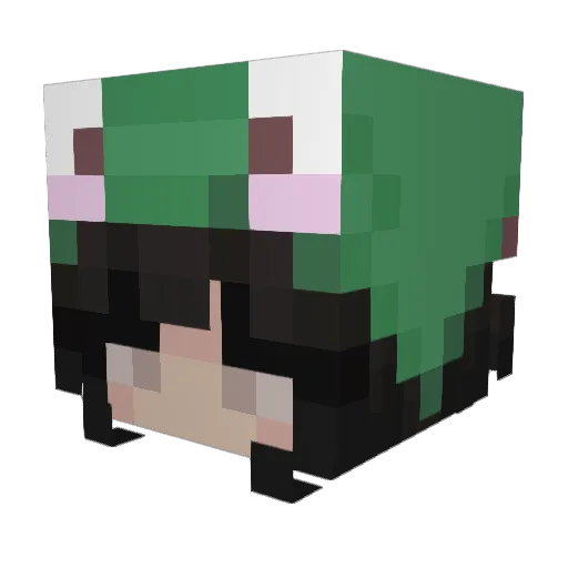DevHiro Minecraft avatar head, 3D render