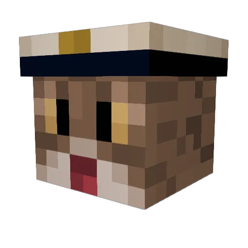 DevItza Minecraft avatar head, 3D render