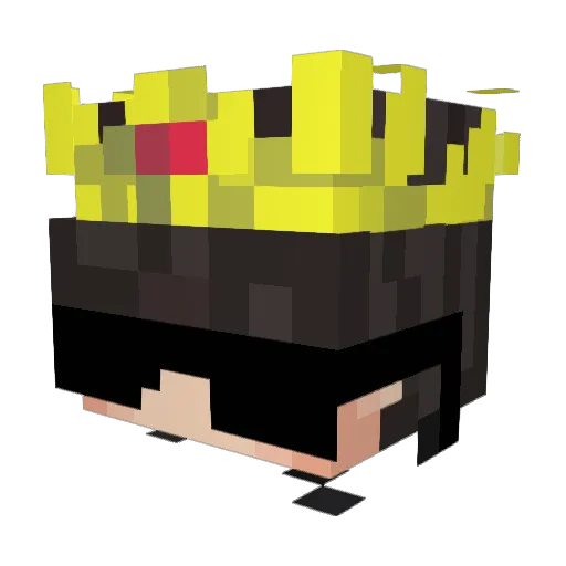 DevLoves Minecraft avatar head, 3D render