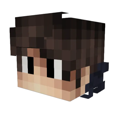 DevRed Minecraft avatar head, 3D render