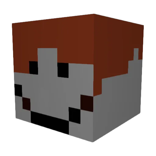 DevSese Minecraft avatar head, 3D render