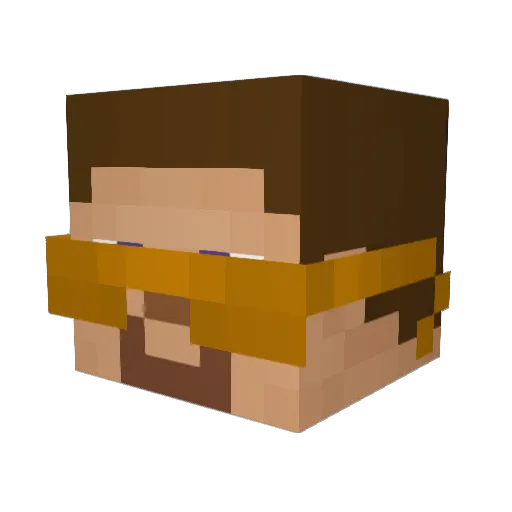 DevSteve Minecraft avatar head, 3D render