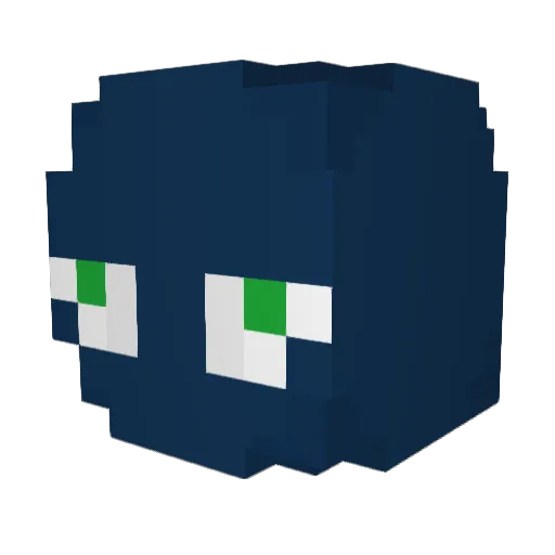 DevTean Minecraft avatar head, 3D render