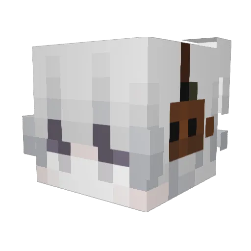 Devaain Minecraft avatar head, 3D render