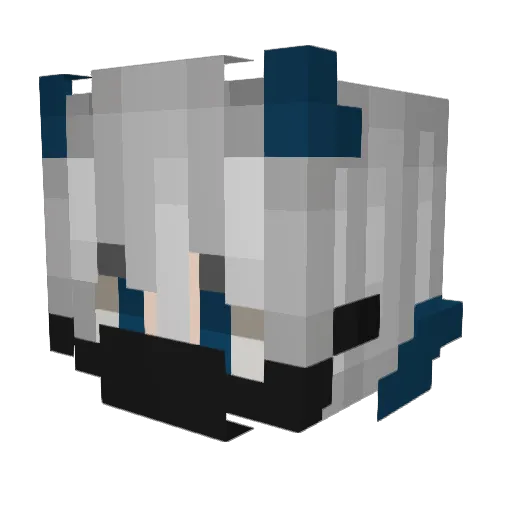 Devakun Minecraft avatar head, 3D render