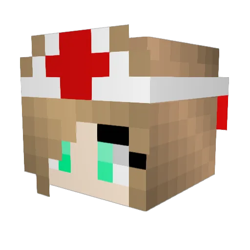 Devalord Minecraft avatar head, 3D render