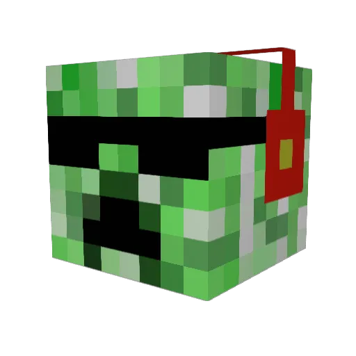 DevaniH Minecraft avatar head, 3D render