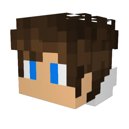 DevanshIsCool Minecraft avatar head, 3D render