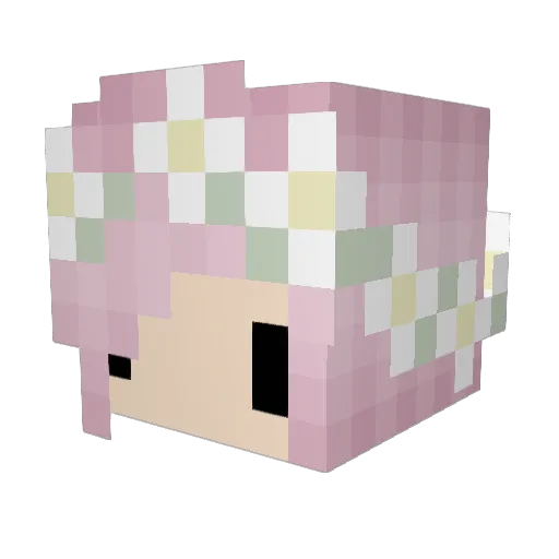 Devarc Minecraft avatar head, 3D render