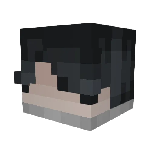Deve Minecraft avatar head, 3D render