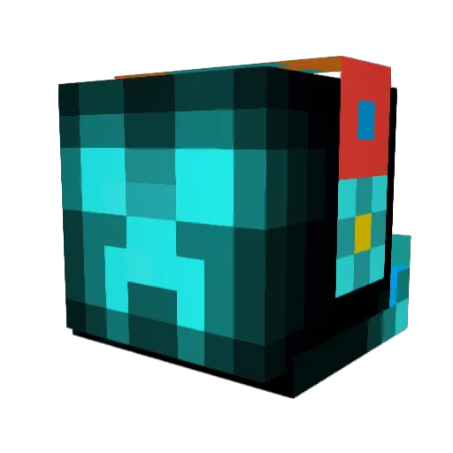 Develishh_ Minecraft avatar head, 3D render