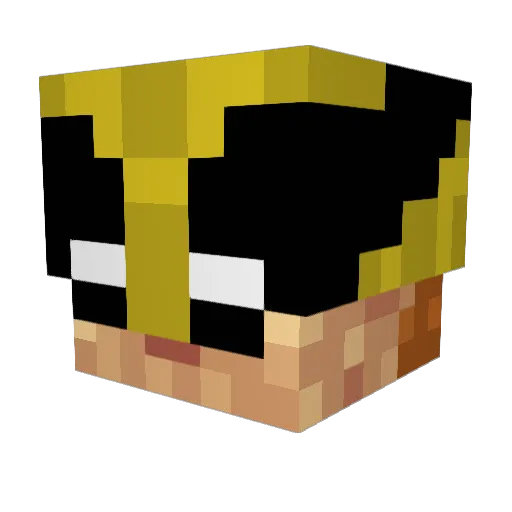 Develony Minecraft avatar head, 3D render