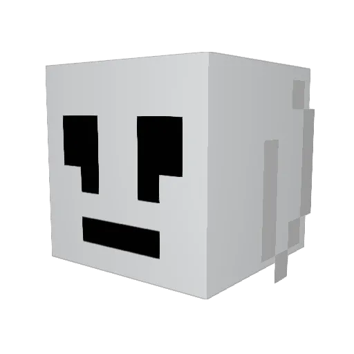 DevenG Minecraft avatar head, 3D render