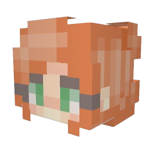 Devenly Minecraft avatar head, 3D render