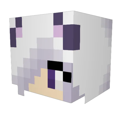 Devetra Minecraft avatar head, 3D render