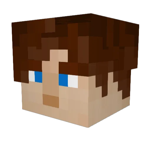 Devetta Minecraft avatar head, 3D render