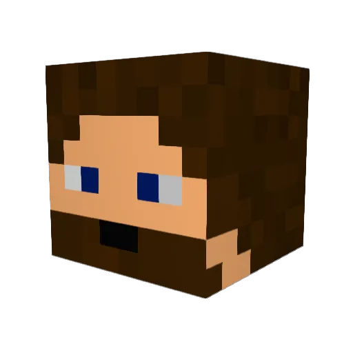 Devi001 Minecraft avatar head, 3D render