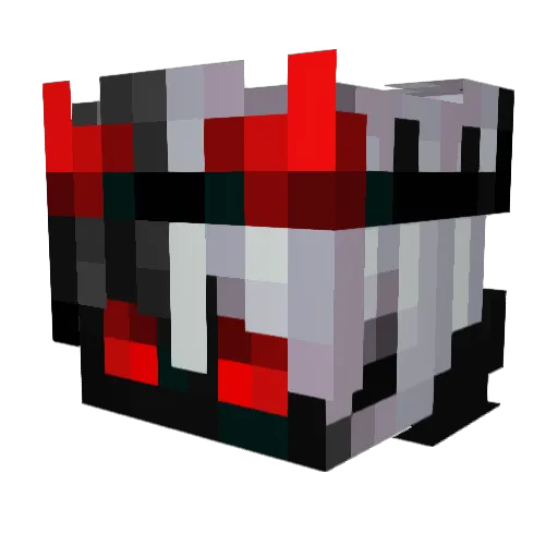 DeviIGod Minecraft avatar head, 3D render