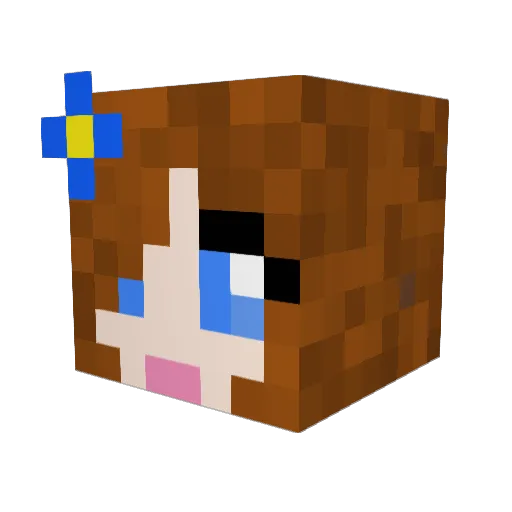 Devi_Kiry Minecraft avatar head, 3D render