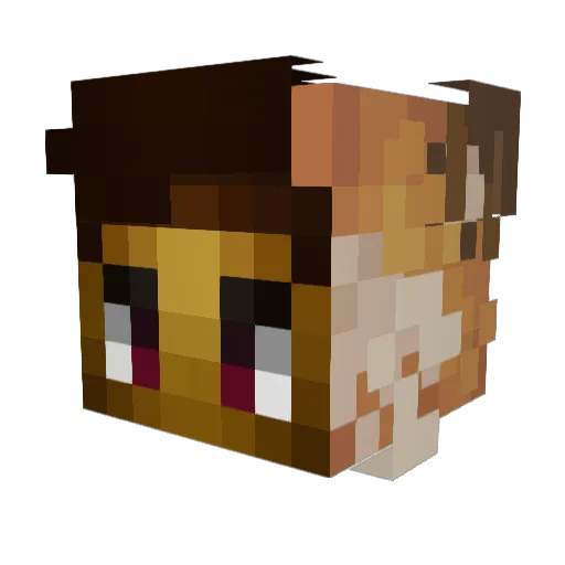 Deviance Minecraft avatar head, 3D render