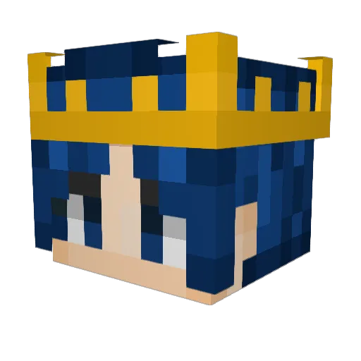 Deviant0ne Minecraft avatar head, 3D render