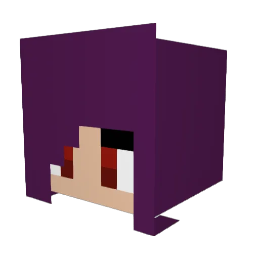 DeviantDaughter Minecraft avatar head, 3D render