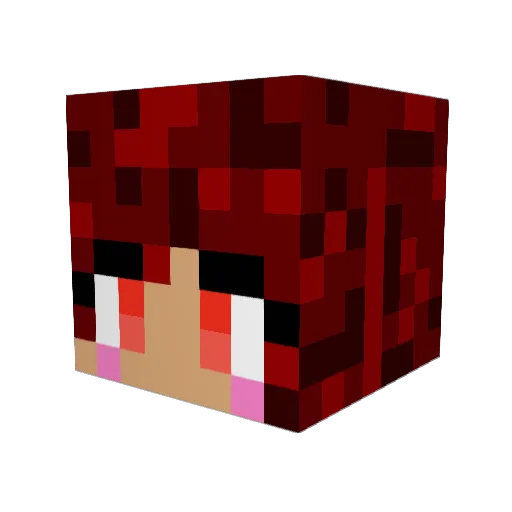 Deviant_Ruby Minecraft avatar head, 3D render