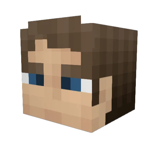 Deviator_ Minecraft avatar head, 3D render