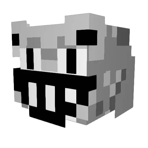 Devidu Minecraft avatar head, 3D render