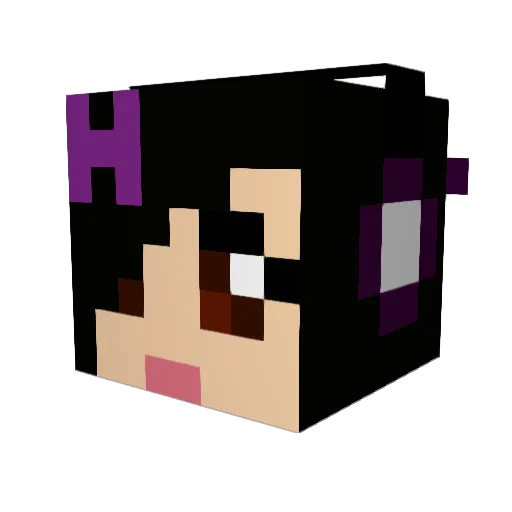 DeviilKiss Minecraft avatar head, 3D render