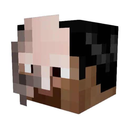 Devil14 Minecraft avatar head, 3D render