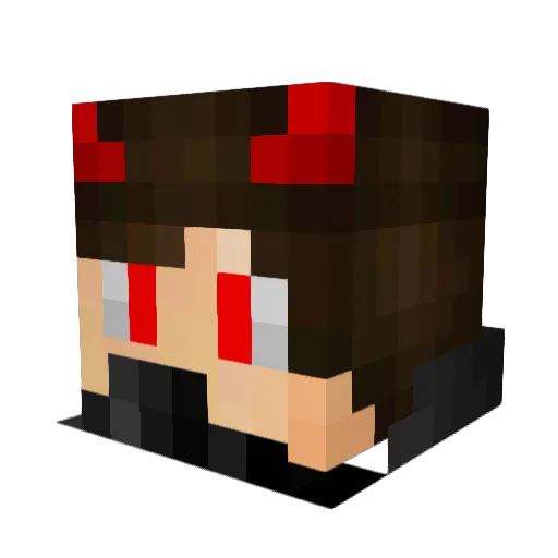 Devil7000 Minecraft avatar head, 3D render