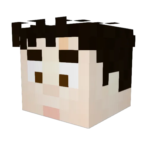 Devil7even Minecraft avatar head, 3D render