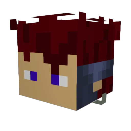 DevilBlock2 Minecraft avatar head, 3D render