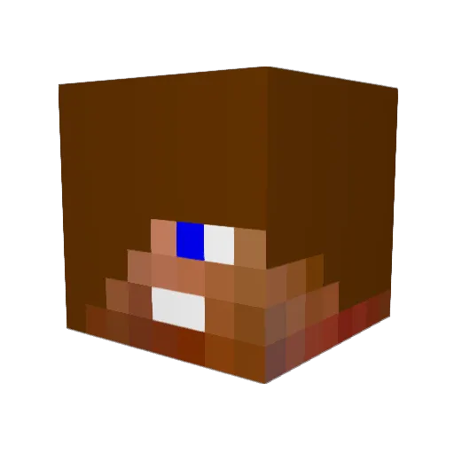 DevilCaster69 Minecraft avatar head, 3D render