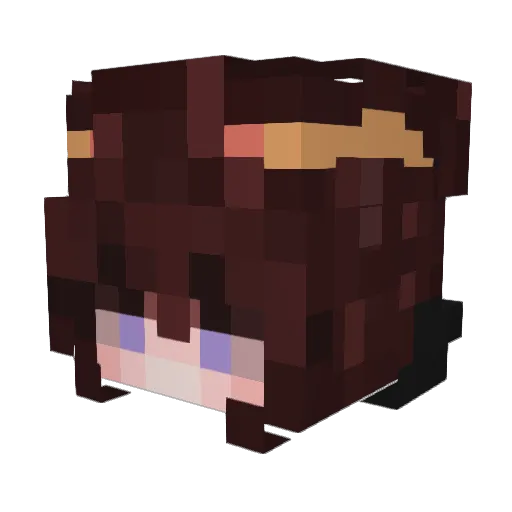 DevilCece Minecraft avatar head, 3D render