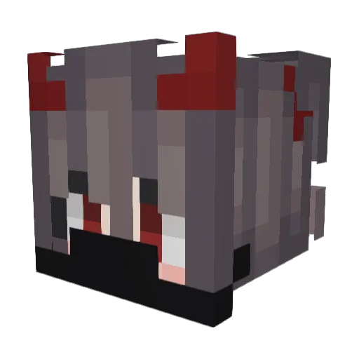 DevilGirl123 Minecraft avatar head, 3D render