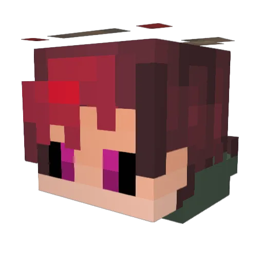 DevilHead Minecraft avatar head, 3D render