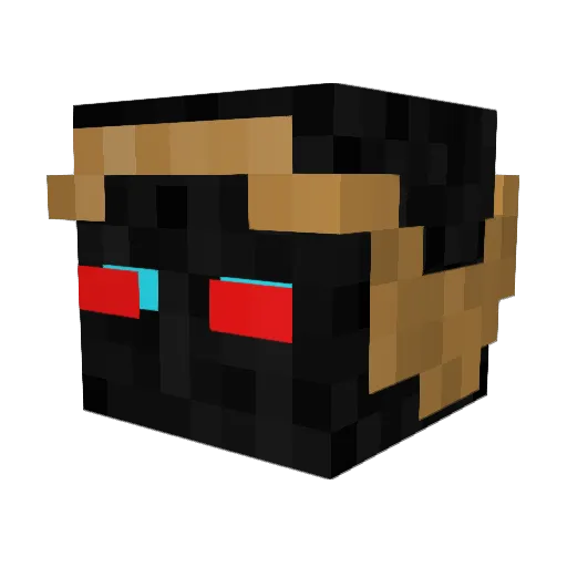 DevilJolt Minecraft avatar head, 3D render