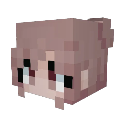 DevilLittleFox Minecraft avatar head, 3D render