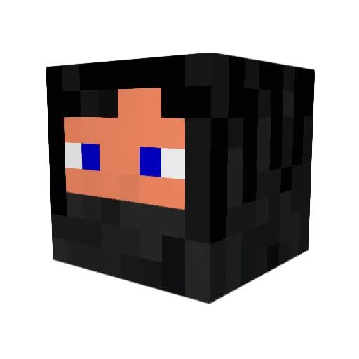 DevilMaster2 Minecraft avatar head, 3D render