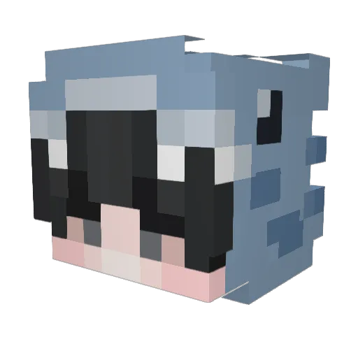 DevilNaiden Minecraft avatar head, 3D render