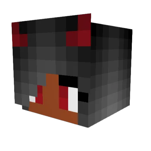 DevilParty Minecraft avatar head, 3D render