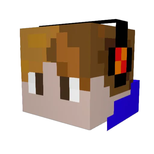 DevilPro07 Minecraft avatar head, 3D render
