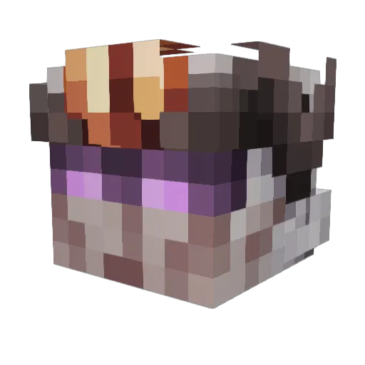 DevilSaiyan Minecraft avatar head, 3D render