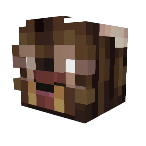 DevilShell Minecraft avatar head, 3D render