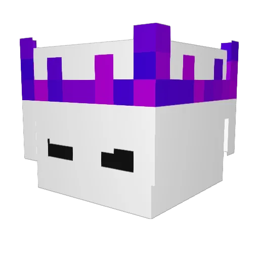 DevilXwhite5 Minecraft avatar head, 3D render