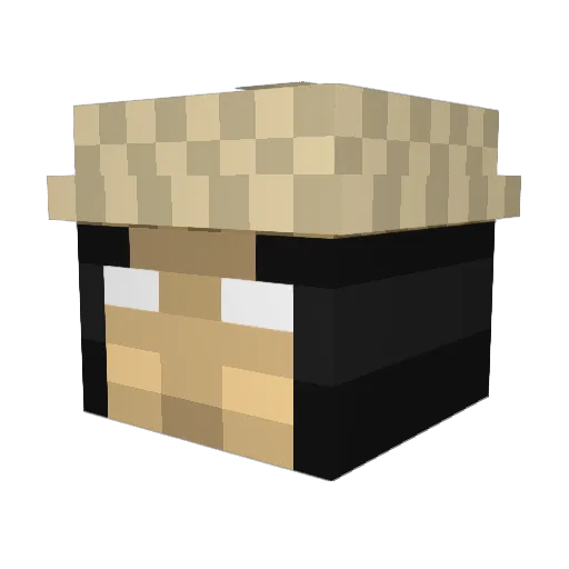 DevilZedz Minecraft avatar head, 3D render