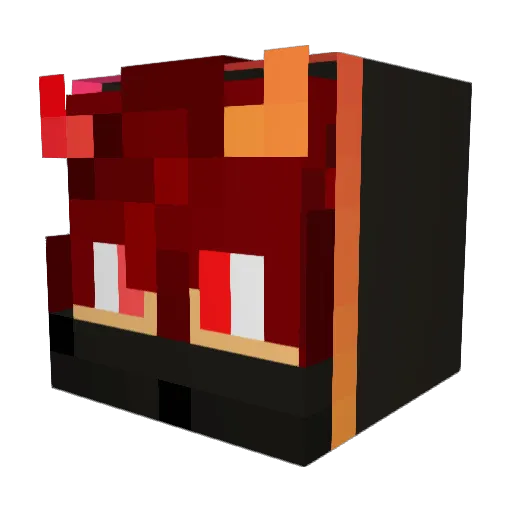 Devil_BFV Minecraft avatar head, 3D render