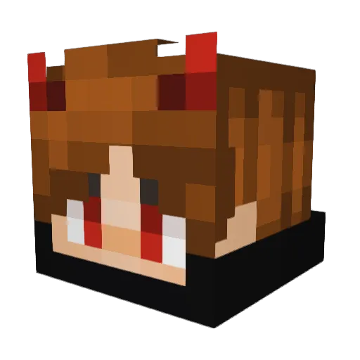 Devil_The_Demon Minecraft avatar head, 3D render